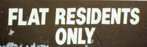 Flat Residents Only. part Of sign in Torquay