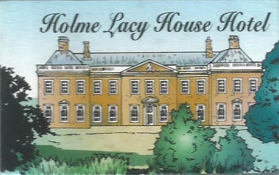 Fridge magnet. Warner Hotels UK Reddish mansion façade with lawn and trees