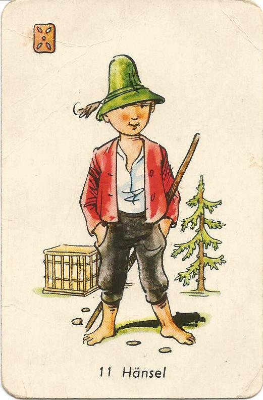 Hansel. Old children's game card