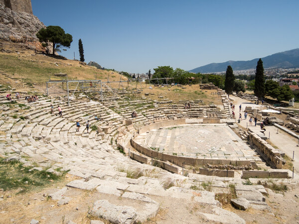 Ruins of Theatre of Dionysus Acropolis Athens.