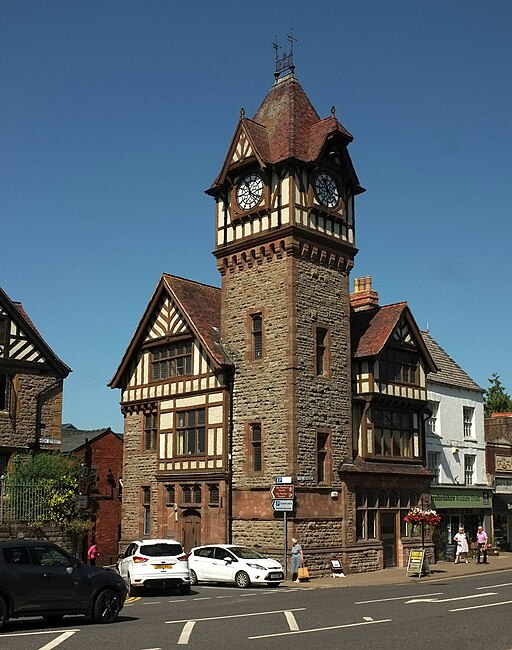 The Poetry House Ledbury with clock tower