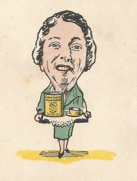 Woman standing full face with tray